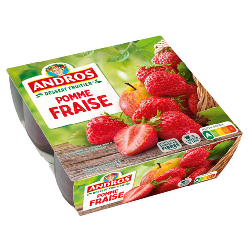 Andros Compote Pomme Fraise 4x100g