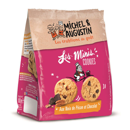 Michel et Augustin mini cookies pécan chocolat 100g