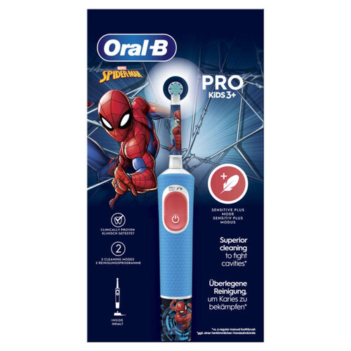 Oral-B Braun Pro kids 3+ spider-man brosse à dents électrique