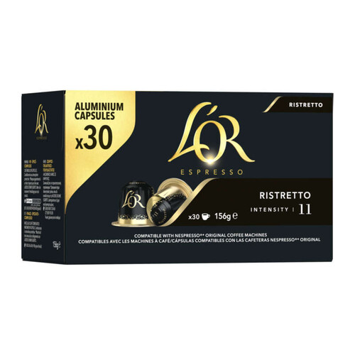 L’or espresso ristretto café en capsules intensite 11 en capsules x 30 - 156g