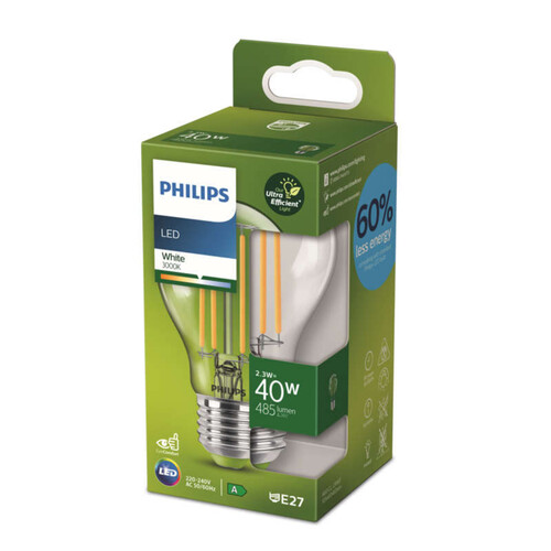 Philips ampoule LED classe A 40W A60 E27 WW