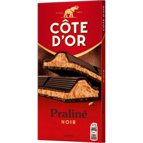 Côte d'Or Tablette Chocolat Noir fourré Praliné 200g