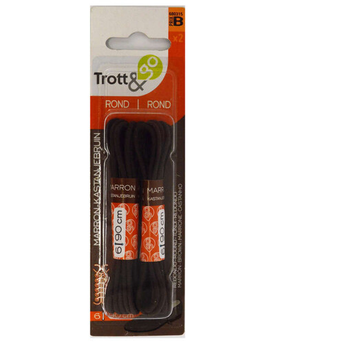 La Brosse Et Dupont Lacets Ronds Marron60 2Paires