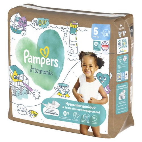 Pampers Harmonie Ed Limitée Taille 5 - 11kg-16kg – x31 Couches
