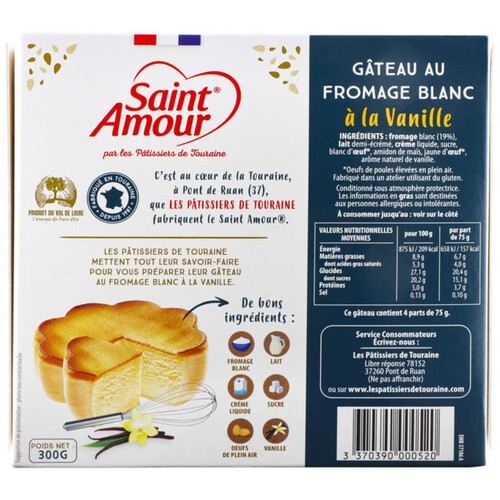 Saint Amour Gâteau au fromage blanc à la vanille 300g