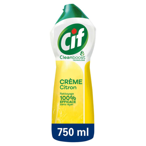 Cif Cleanboost Technologie Crème À Récurer Citron 750Ml