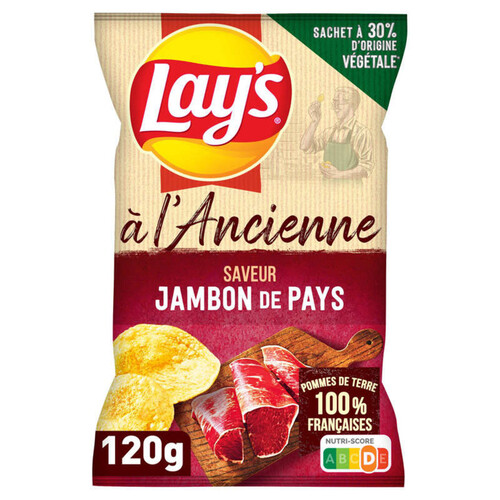 Lay's Chips à l'ancienne, saveur Jambon Fumé 120g