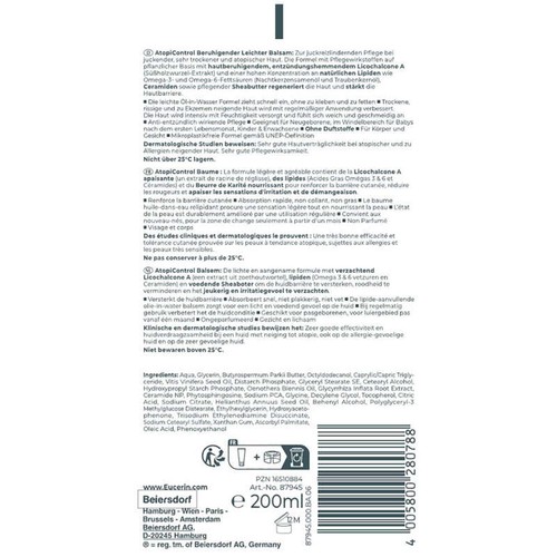 Eucerin AtopiControl Baume 200ml