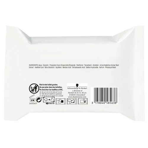Diadermine Lingettes Démaquillantes Express 3-en-1 40 lingettes
