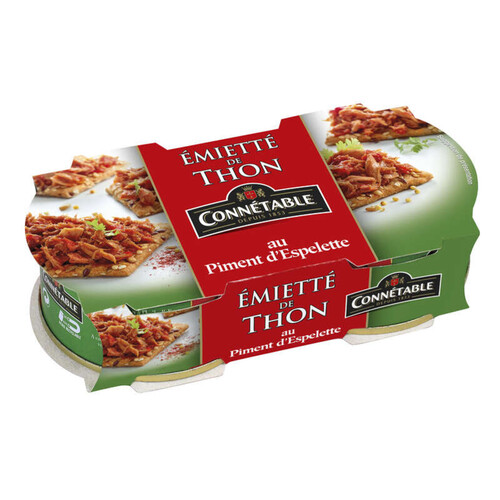 Connétable Emietté De Thon Au Piment D'Espelette 2 X 80G