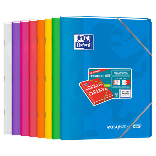 Oxford Cahier Piqûre EasyBook Max 520 Seyès 240x320mm Assorti