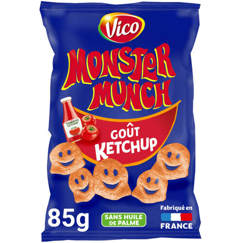 Monster Munch Produit soufflé à base de pomme de terre goût ketchup 85g