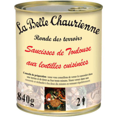 La Belle Chaurienne saucisses de lentilles cuisinées 840g