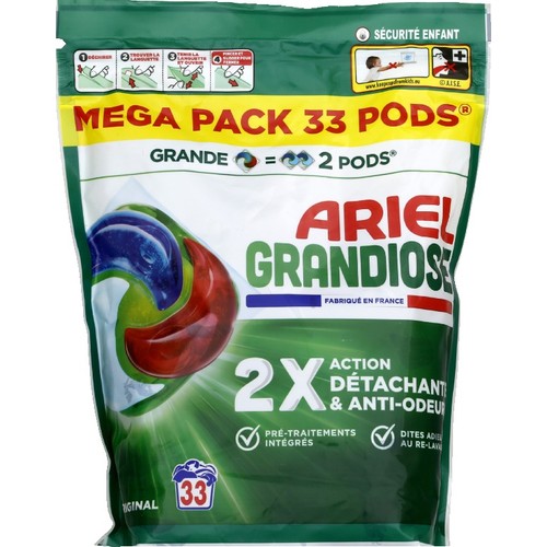Ariel Pods Lessive Grandiose Original x33 Doses