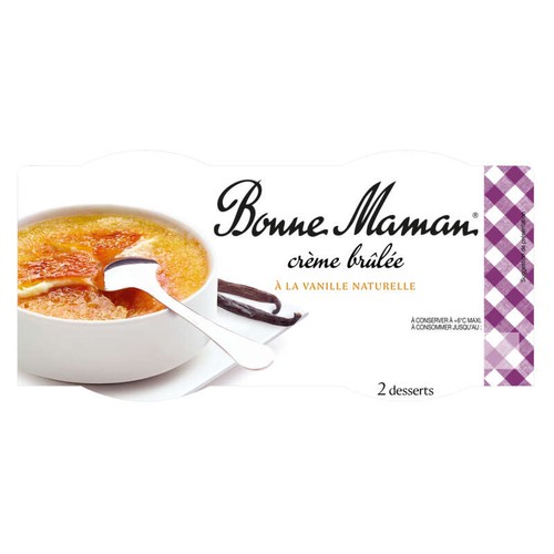Bonne Maman Crème Brûlée à la Vanille Naturelle 2x100g