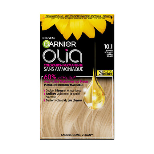 Olia Coloration Sans Amoniaque 10.1 Blond Polaire Ultra Clair