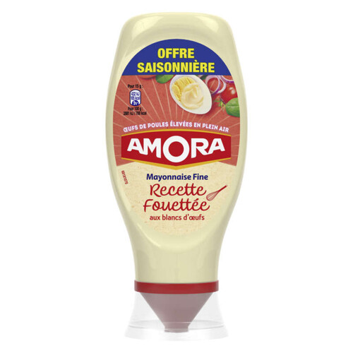 Amora Mayonnaise Fine Recette Fouettée Aux Blancs D’Œufs 398G