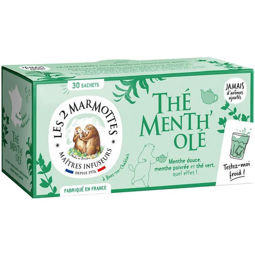 Les 2 Marmottes Thé Menth'olé x30