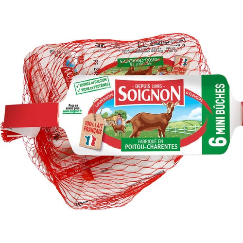 Soignon Mini-bûches de chèvre (Filet) 6x25g 