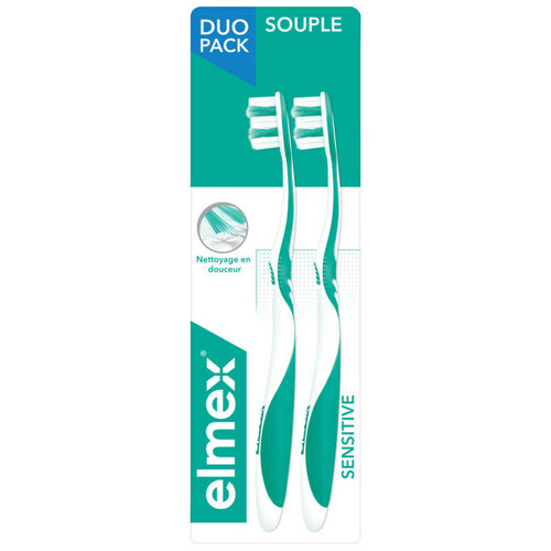 Elmex lot brosses à dents duo pack sensitive x2