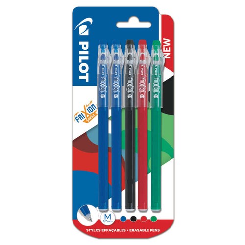 Pilot Roller Frixion Ball Stick 0,7 moyen x5