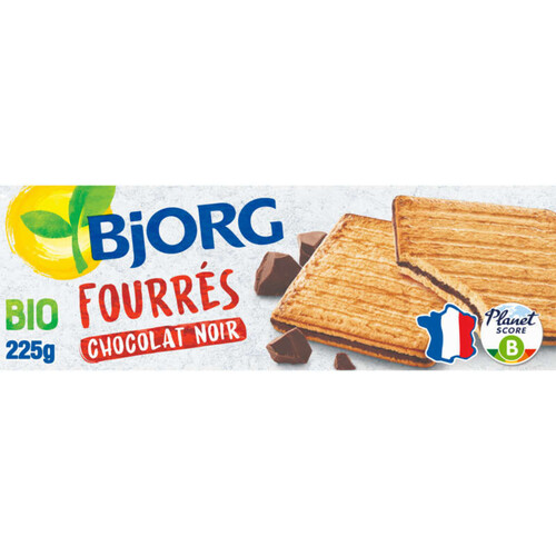 Bjorg Biscuits Fourrés Au Chocolat Noir Bio 225g