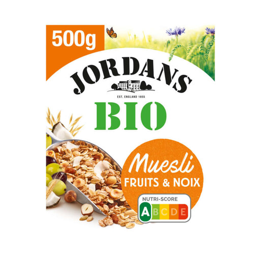 Jordans Céréales Muesli Fruits Noix Graines Bio 500G
