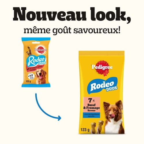 Pedigree Rodeo Duos Friandises au bœuf et fromage pour chien 123g