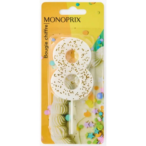 Monoprix Maison Bougie Chiffre 8 *1