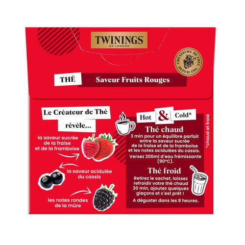 Twinings Thé noir Fruits Rouges x20
