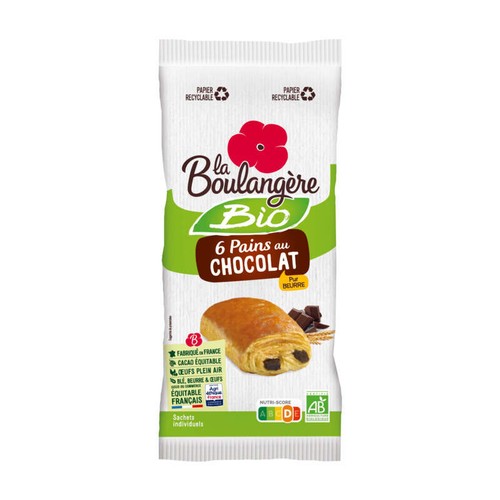 La Boulangère Pains au chocolat bio 270g