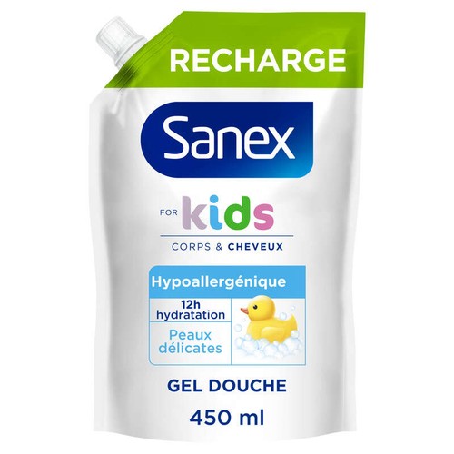 Sanex Gel Douche Derma Care Kids Doypack 450ml