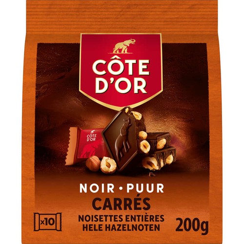 Côte d'Or Tablette Chocolat Noir Noisettes Entières x10 20g