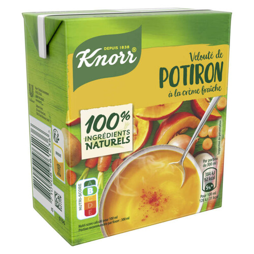 Knorr Les Classiques Soupe Liquide Velouté Potiron Crème Fraîche 30cl