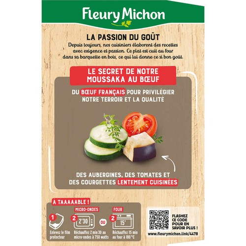 Fleury Michon Moussaka Au Bœuf Et Aubergines 300g