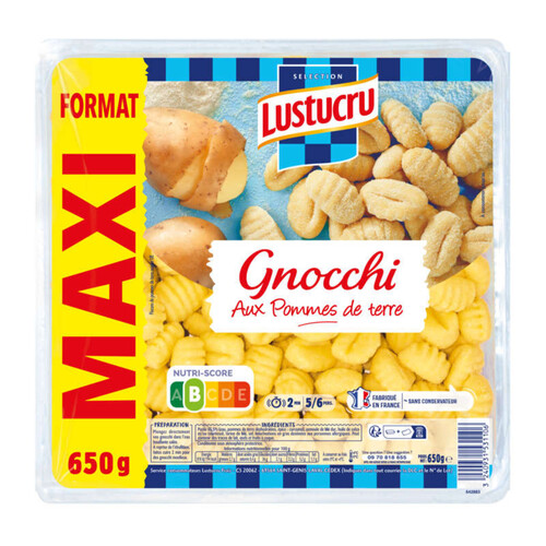 Lustucru Pâtes Fraîches Gnocchi le sachet de 650g