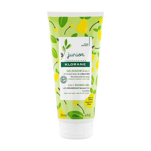 [Para] Klorane Junior Gel douche 2-en-1 à l’Avoine BIO Poire 200ml