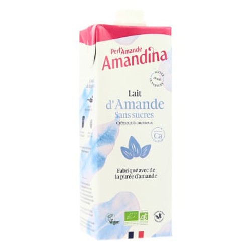 Perl'Amande Lait d'Amande Sans Sucres Bio 1L