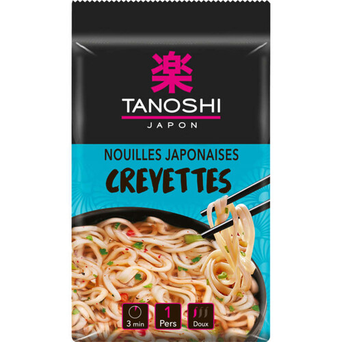 Tien Shan Nouilles De Blé Instantanées Asiatiques, Saveur Crevettes 85G