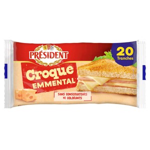 Président Tranches Croque Emmental x20 340g
