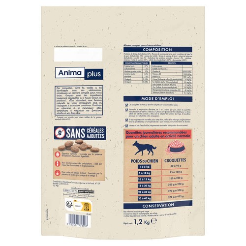 Casino Croquettes pour Chien Adulte Poulet 1,2kg
