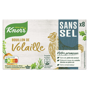 Knorr Cubes Bouillon de Volaille Sans Sel 72g