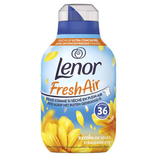 Lenor Fresh Air Adoucissant 36 Lavages, Rayons de Soleil - Fraîcheur Ultra Concentrée