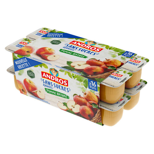 Andros Compote Pomme Nature 16 x 100g