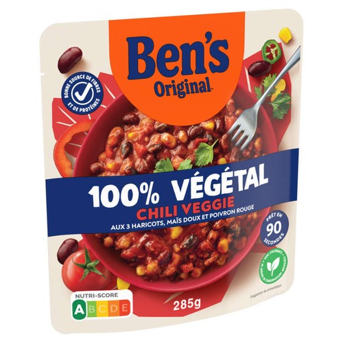 Ben's Original 100% Végétal Sauce Micro Ondable Chili Veggie 285g