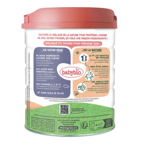 Babybio Caprea Croissance 3 au lait de chèvre de 10 mois à 3 ans 800g
