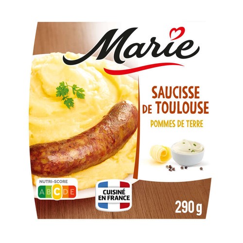 Marie Saucisse de Toulouse grillée et purée au beurre 290g