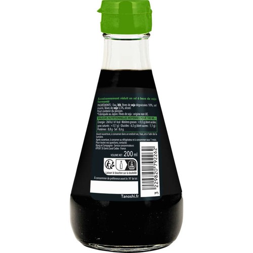 Tanoshi Japon Sauce Soja Réduite En Sel 200ml