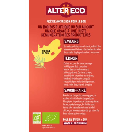 Alter Eco Infusion Rooibos aux Epices Bio 40g