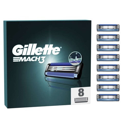 Gillette Mach3 Lames De Rasoir x8